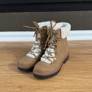 Tommy Hilfiger Brown Shearling Winter Boots